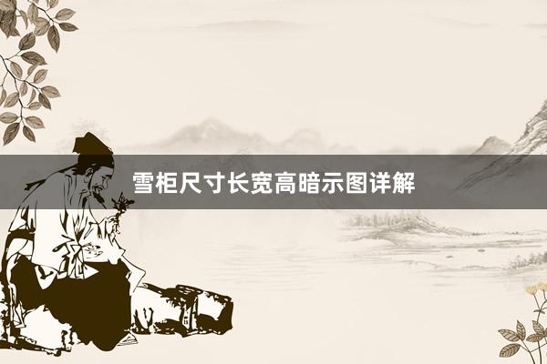 雪柜尺寸长宽高暗示图详解